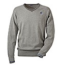 Jacamo Tipped V-Neck Jumper