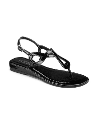 The Shoe Tailor Patent Toe-Post Sandal