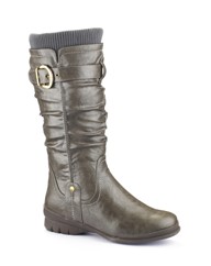 Lotus Knitted Collar Boots EEE Fit