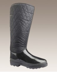 Ladies Quilted Welllies EEE Fit