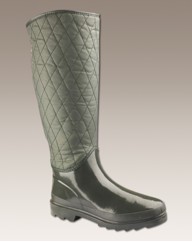 Ladies Quilted Welllies EEE Fit