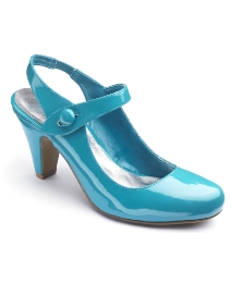 Viva La Diva Patent Slingback Shoes EEE