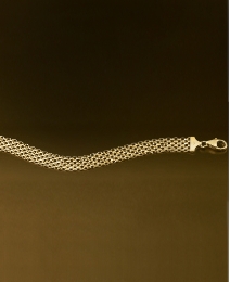 9 Carat Gold Slim Lattice Bracelet