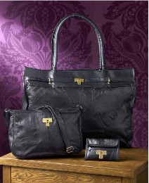 Giant Leather Shopper/Handbag/ Purse Blk
