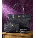 Giant Leather Shopper/Handbag/ Purse Blk