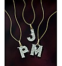 9ct Gold Diamond Initial Pendant