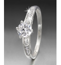 9 Carat White Gold Cubic Zirconia Ring