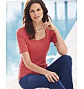 Gray & Osbourn Square Neck Jersey Top