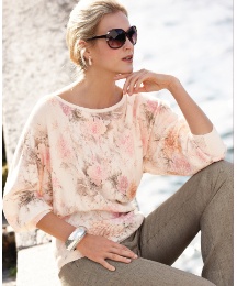 Passport Printed Batwing Jumper