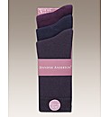 Pack of 6 Ladies Plain Socks