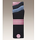 Pack of 6 Ladies Plain Socks