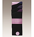 Pack of 6 Ladies Plain Socks
