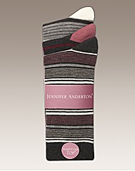 Pack of 6 Ladies Jacquard Socks