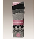 Pack of 6 Ladies Jacquard Socks
