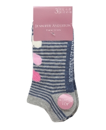 Pack of 6 Ladies Jacquard Trainer Socks