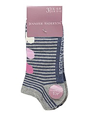 Pack of 6 Ladies Jacquard Trainer Socks
