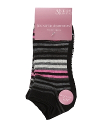 Pack of 6 Ladies Jacquard Trainer Socks