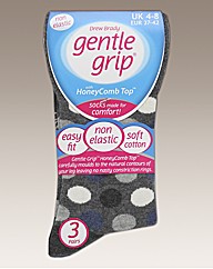 Pack of 6 Ladies Gentle Grip Socks