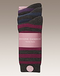 Pack of 6 Ladies Thermal Socks