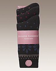 Pack of 6 Ladies Thermal Socks
