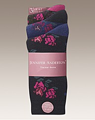 Pack of 6 Ladies Thermal Socks