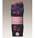 Pack of 6 Ladies Thermal Socks