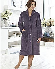 Pretty Secrets Button Fleece Gown L44