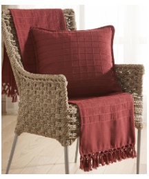 Textured Check Cotton Throwover