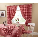 Gingham Check Kitchen Curtains