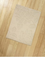 Lotus Flower Carved Rug