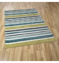 Rainbow Stripe Luxury Carved Rug
