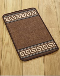 Greek Key Gel Backed Kitchen Mats & Runn