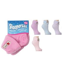 Pack of 4 Ladies Embroidered Bed Socks