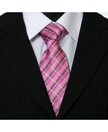 Double Two Woven Check Tie