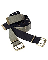 Southbay Pack of 2 Canvas Belts