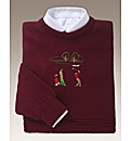 Embroidered Golfer Sweater