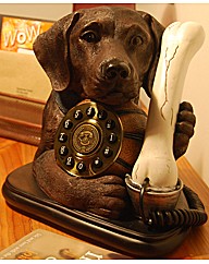 Labrador Dog Phone Brown