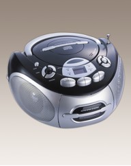 Portable CD Radio Cassette -Black/Silver