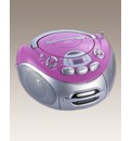 Portable CD Radio Cassette - Pink/Silver