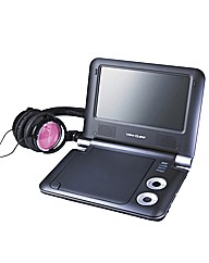 Portable DVD Player + Headphones Pink