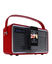 Retro DAB Radio with iPod Dock - Red