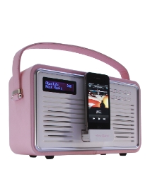 Retro DAB Radio with iPod Dock - Pink