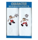 Pack of 2 Footballer Embroidered Hankies