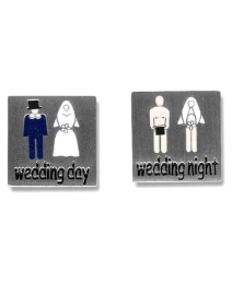 Pair of Wedding Day/Night Cufflinks