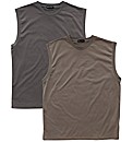 Premier Man Pack of 2 Muscle T-Shirts