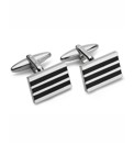 & City Striped Cufflinks