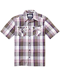 Weird Fish Tall Washed Check Shirt