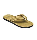 Weird Fish Leather and Canvas Flip Flops