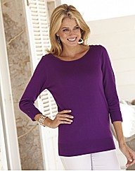 Fully Fashioned 3/4 Sleeve Jumper