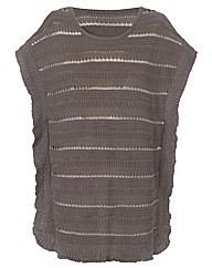 Pointelle Poncho Jumper